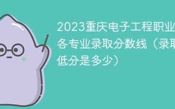 2023重庆电子工程职业学院各专业录取分数线（录取最低分是多少）
